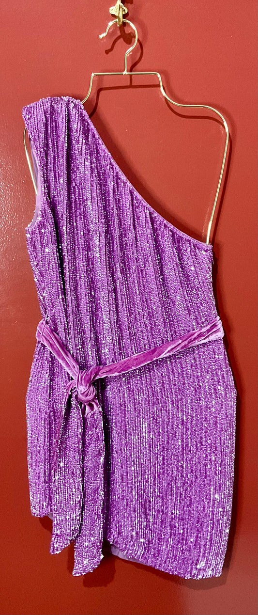 Retrofete Purple Sequim Mini Dress XS