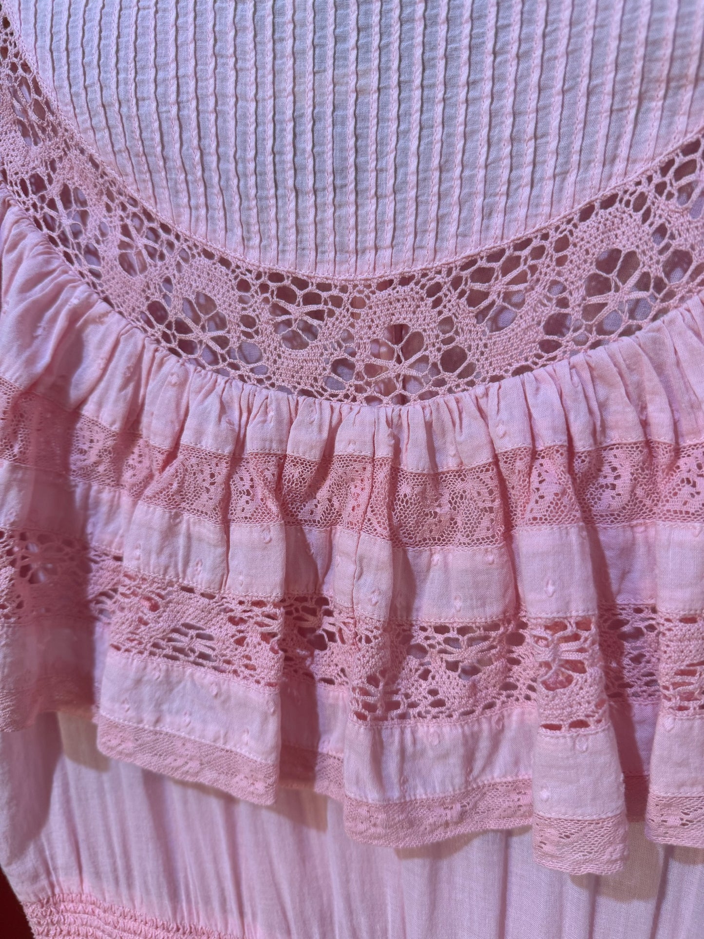 LoveShackFancy pink dress L
