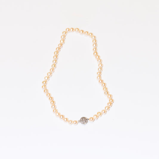 Pearl Necklace With Magnetic Ball Clasp 16MM