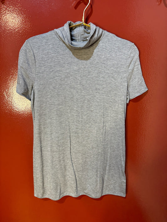 Armani Grey Mock Turtleneck Top S