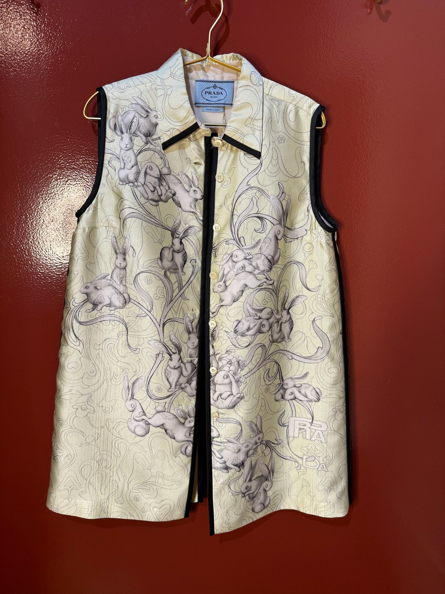 Prada Long Vest Rabbit Liberty M/L