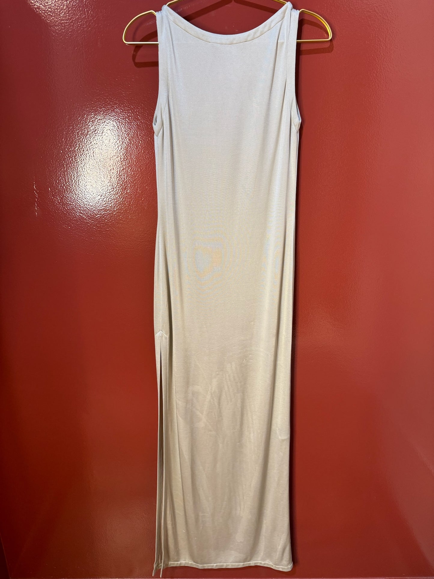 Ralph L dress long silk gold 2