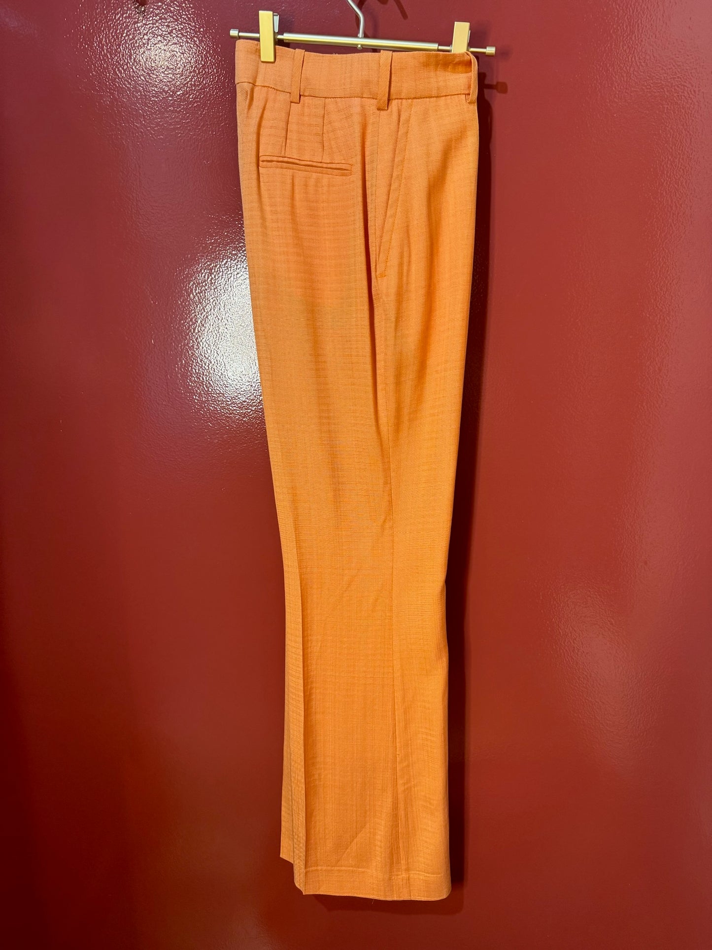 Sandro Wide Leg Orange Pants