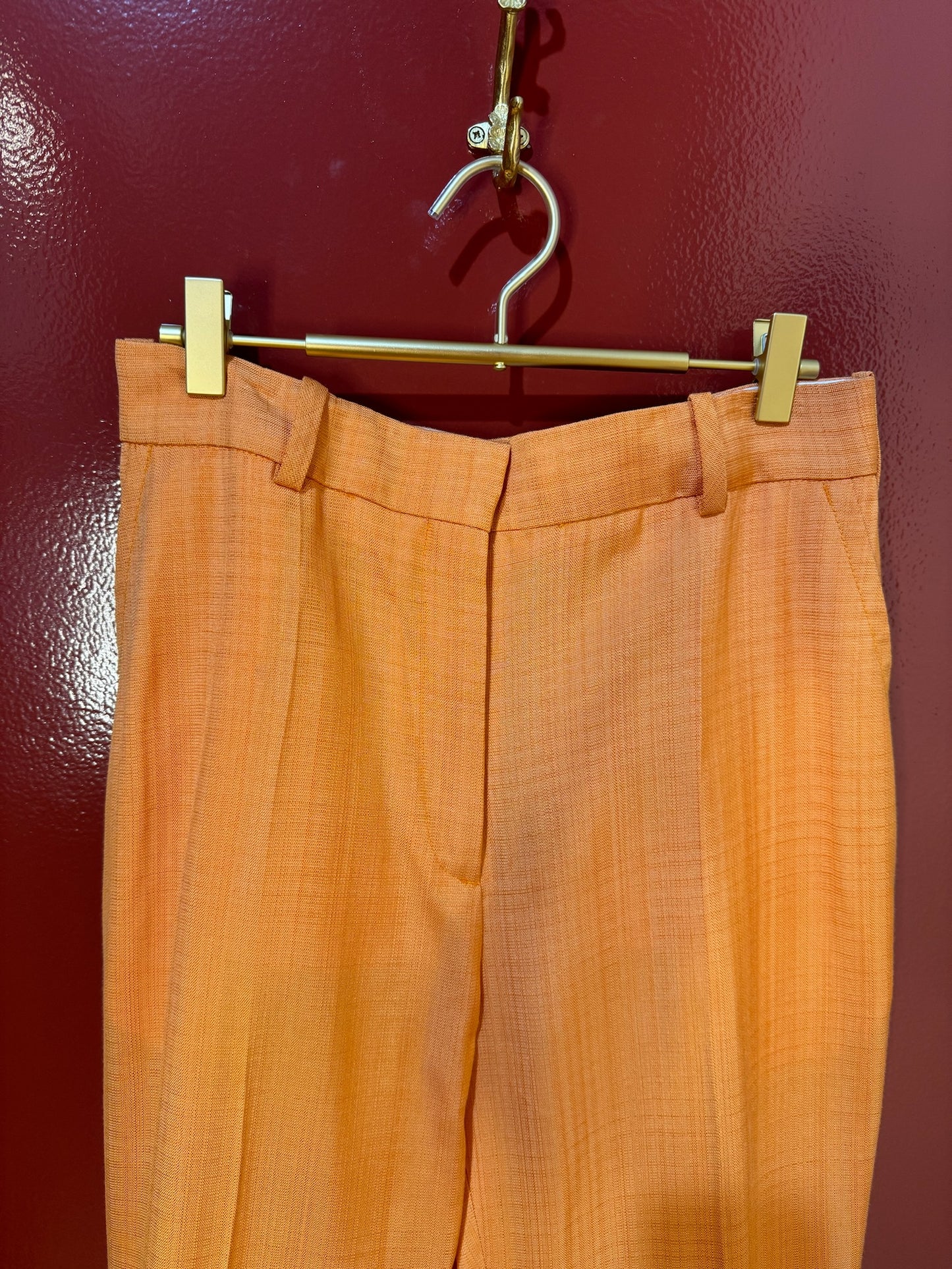 Sandro Wide Leg Orange Pants