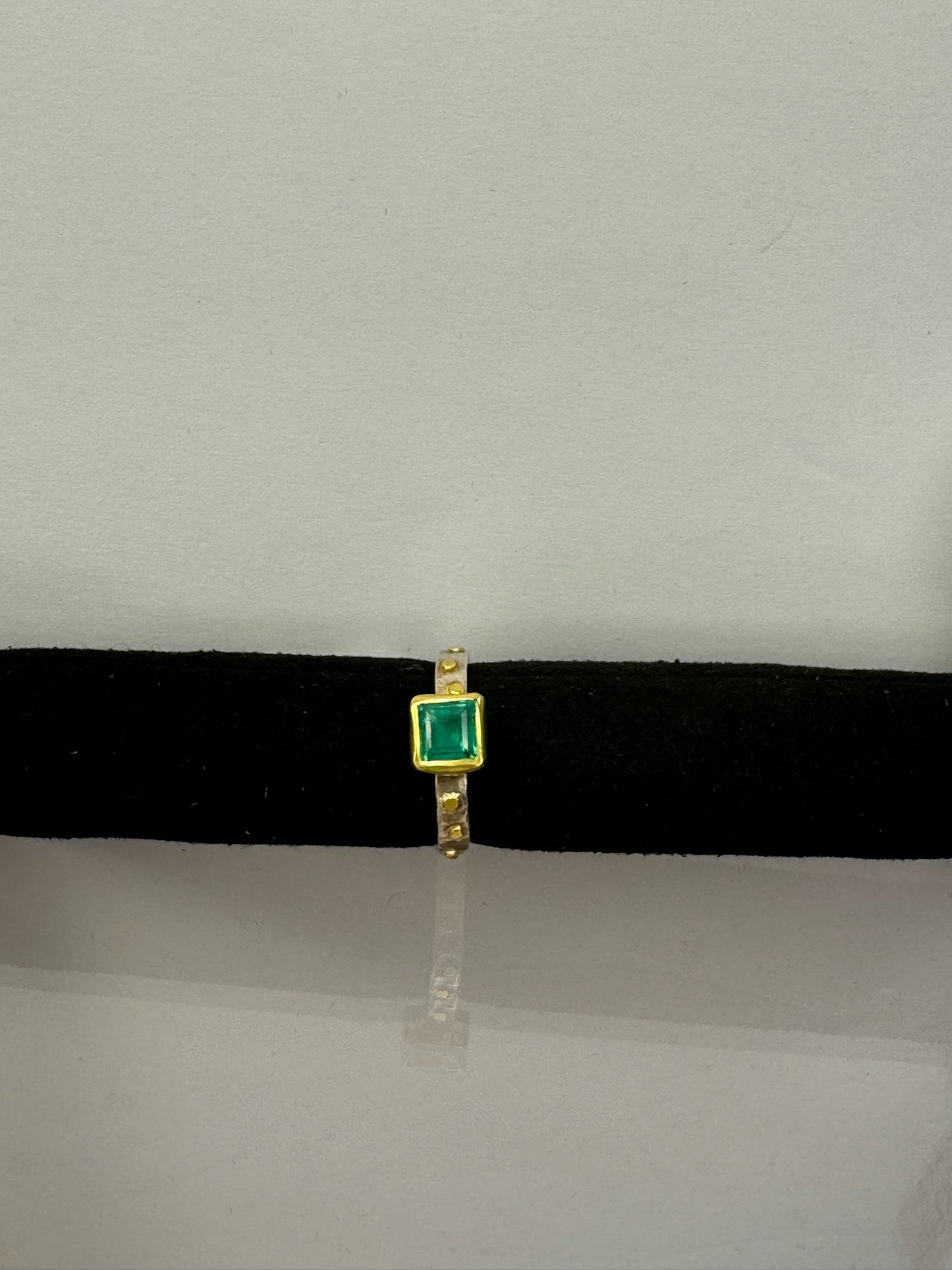 18K Emerald Stack Ring