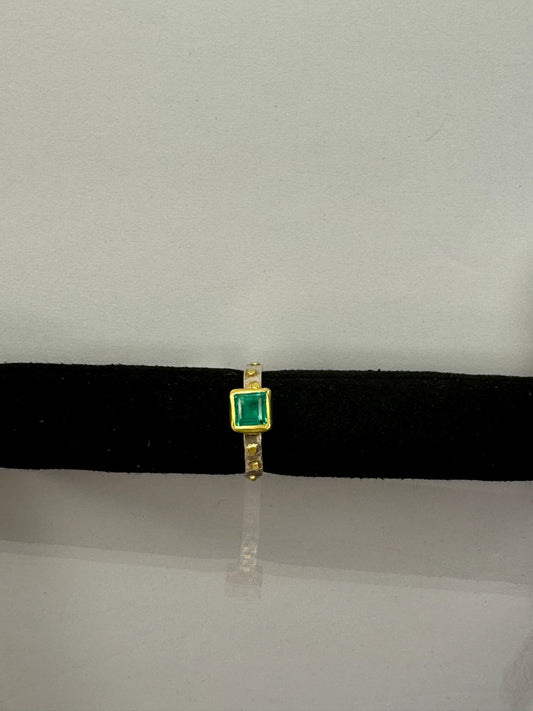 18K Emerald Stack Ring