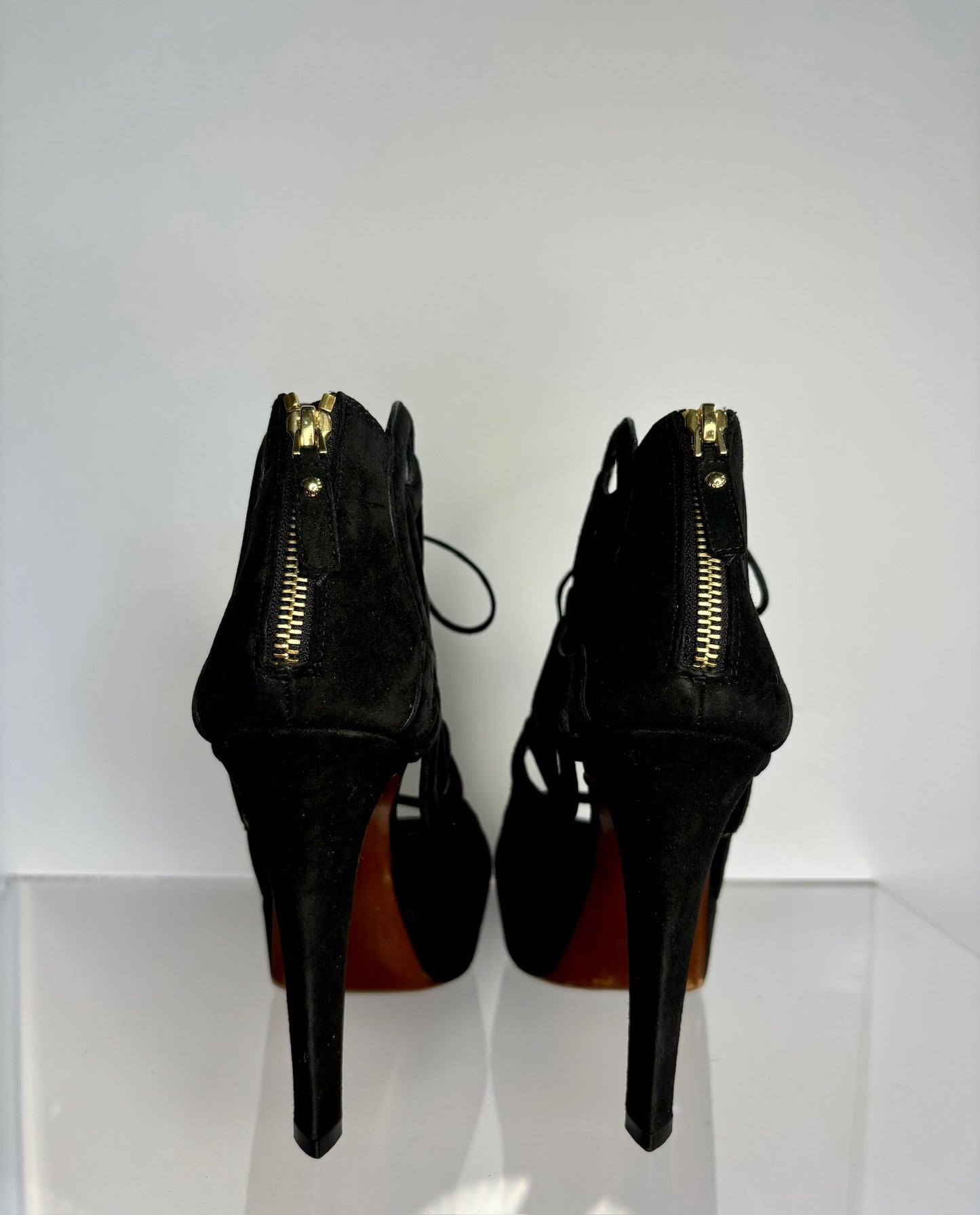 Louis Vuitton Heels Cutout Black 38.5