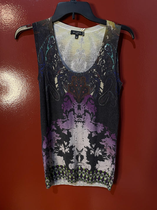 Etro sleeveless top printed design 38