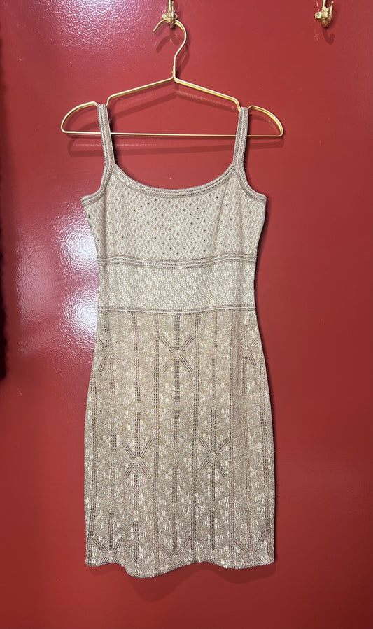 St. John Evening  Gold Sequin Dress 4