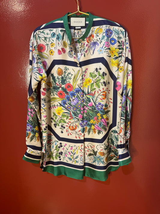 Gucci  Silk Top Tunic Multi 36