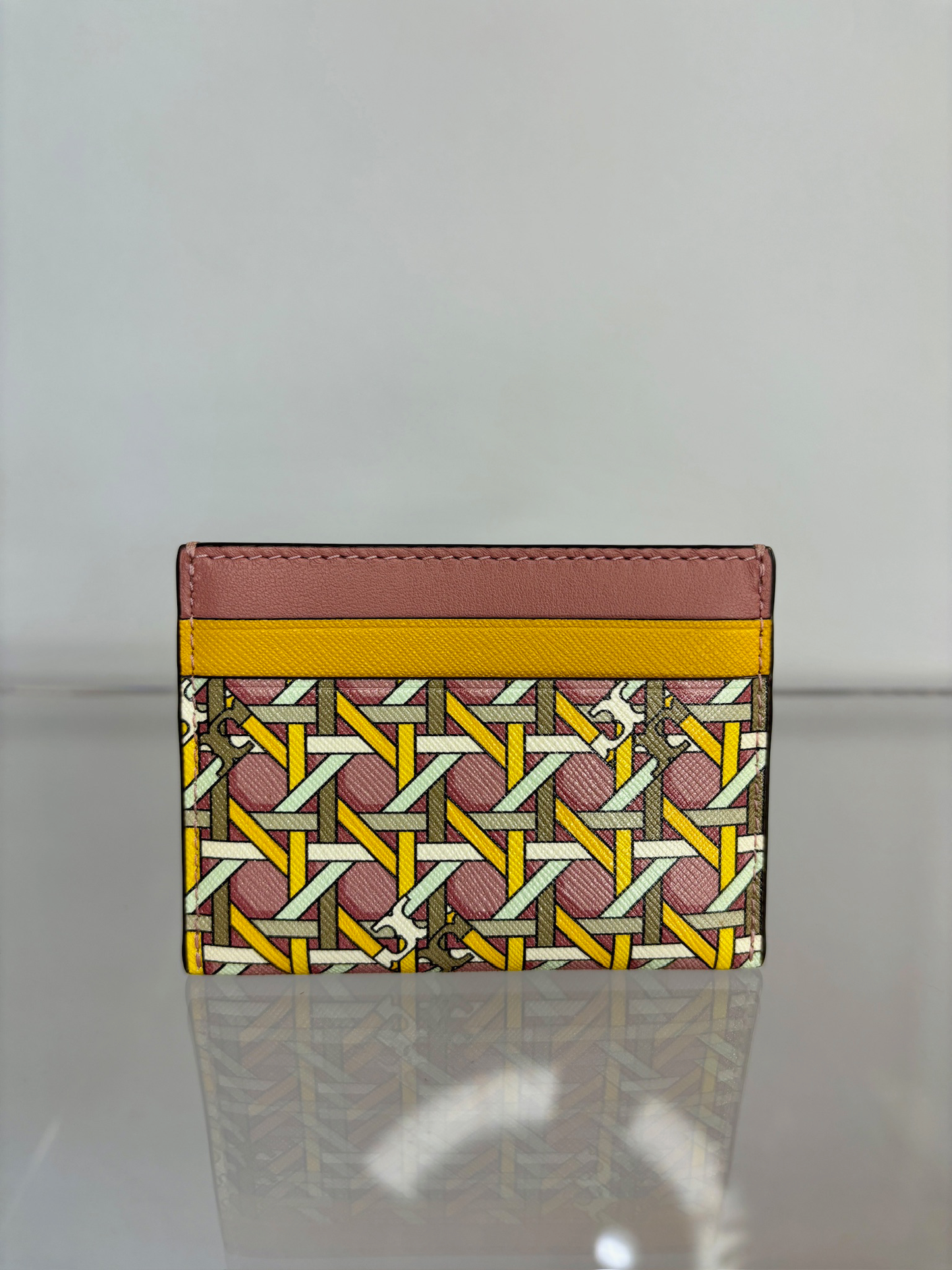 Tory Burch Card Wallet Pink and Orange