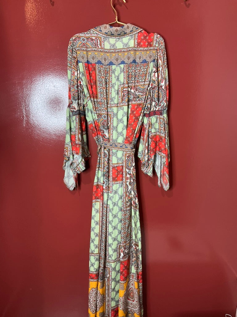 Alice & Olivia Paisley Print Maxi Dress XL