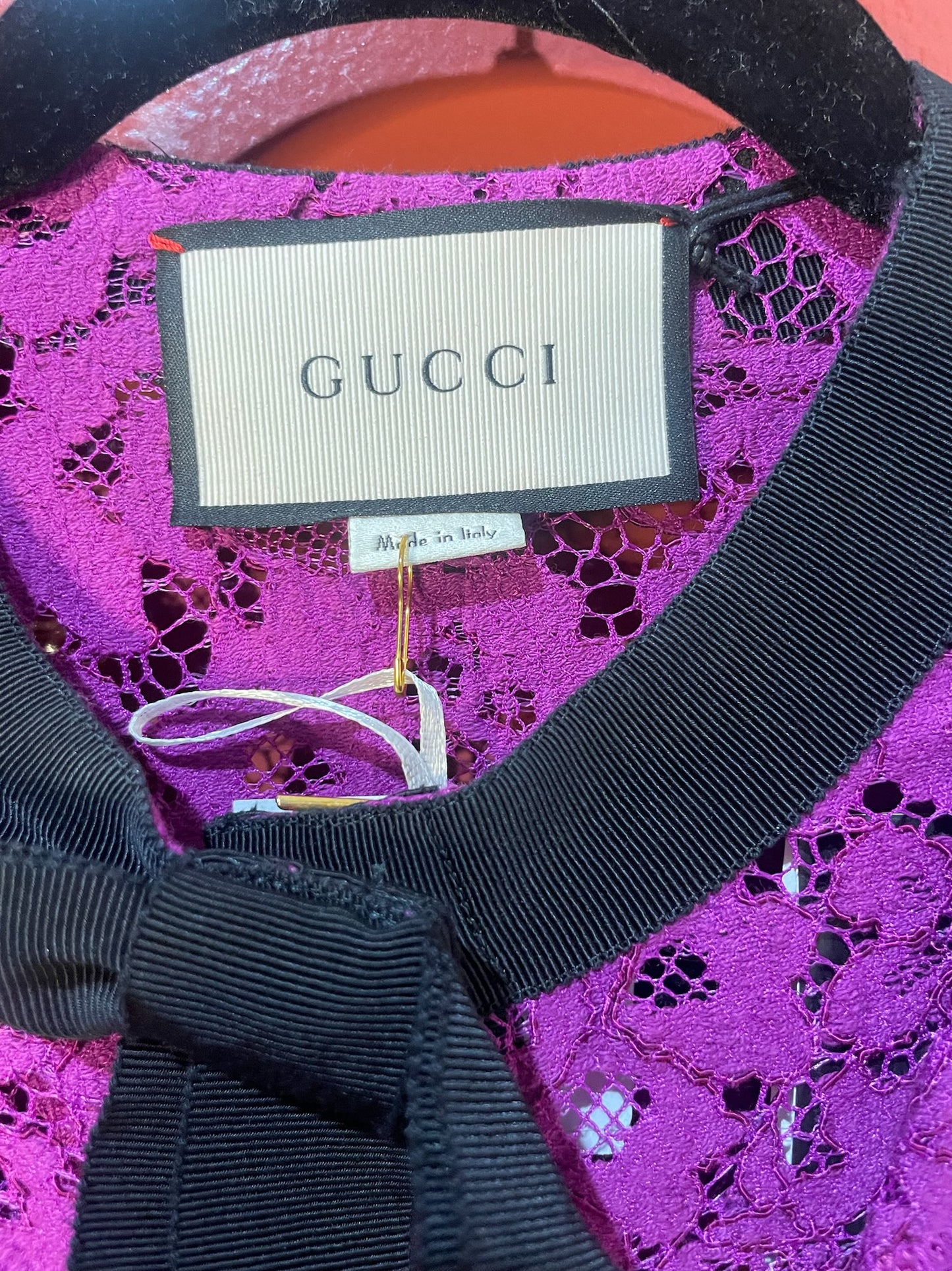 Gucci Blouse Lace Purple-40