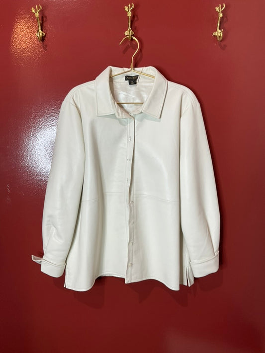 AS by DF White Leather Jacket XL