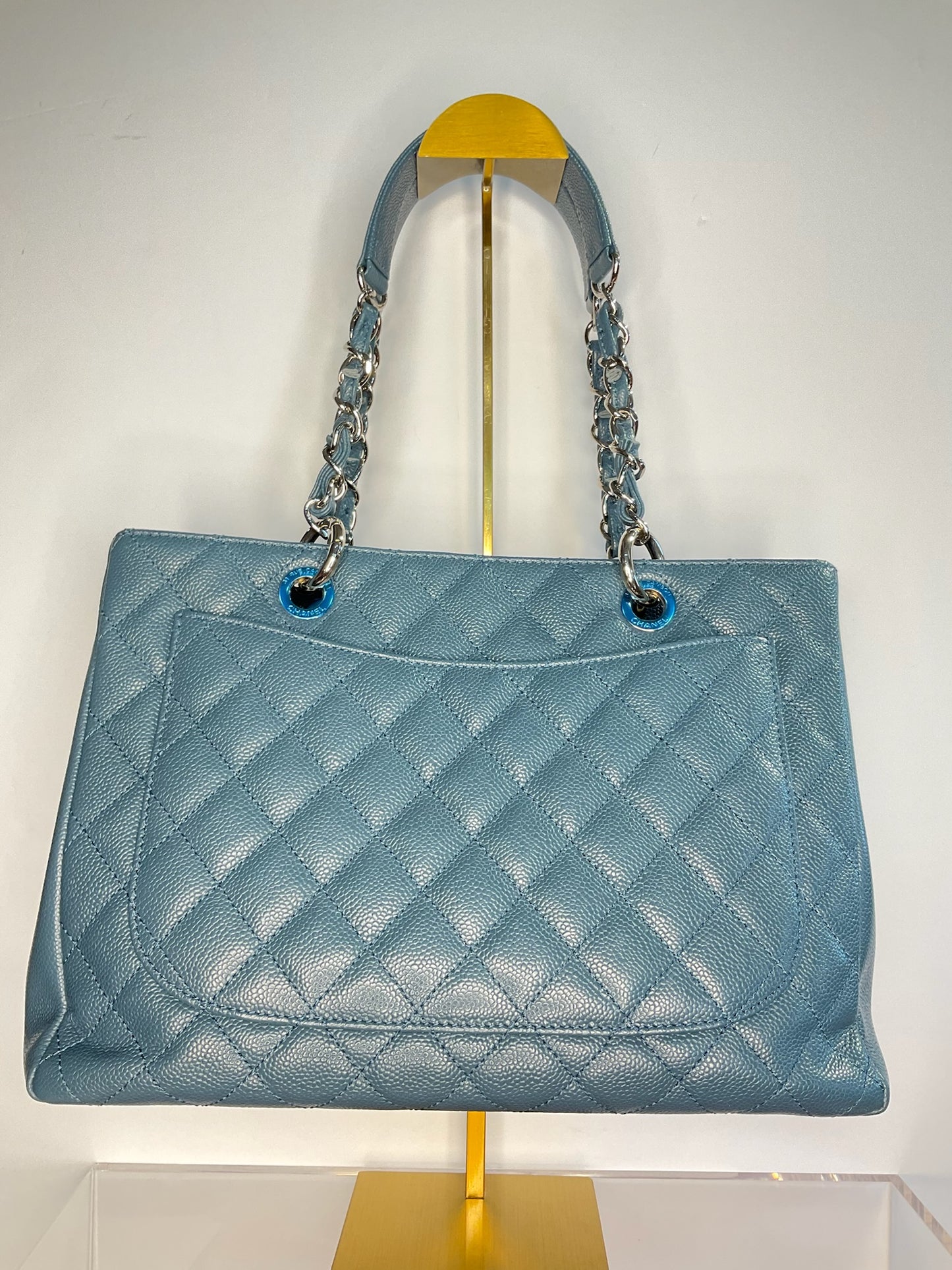 Chanel Blue Caviar Grand Shopper Tote