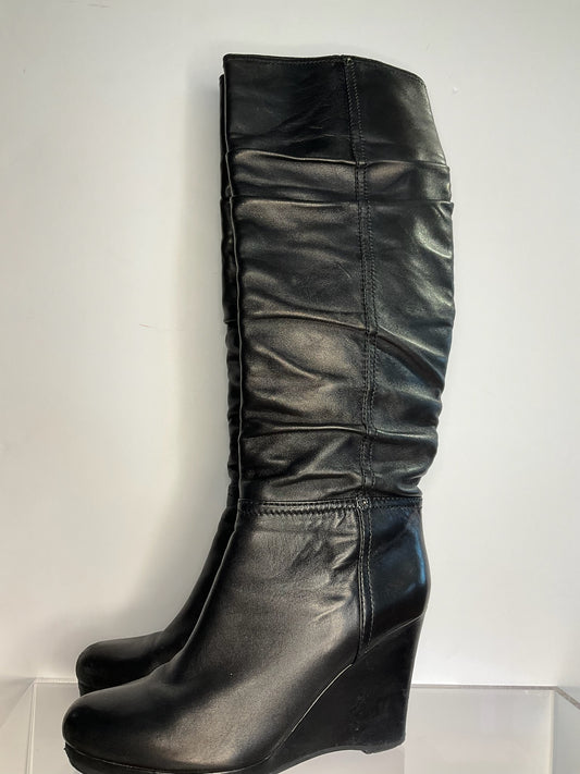 Prada Black Wedge Boots 40