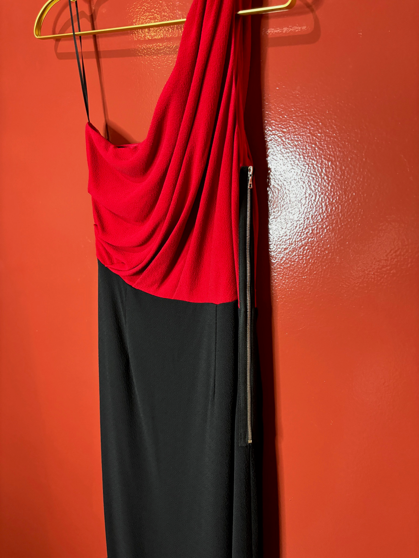 Yigal Azrouel Long Black and Red Dress 4