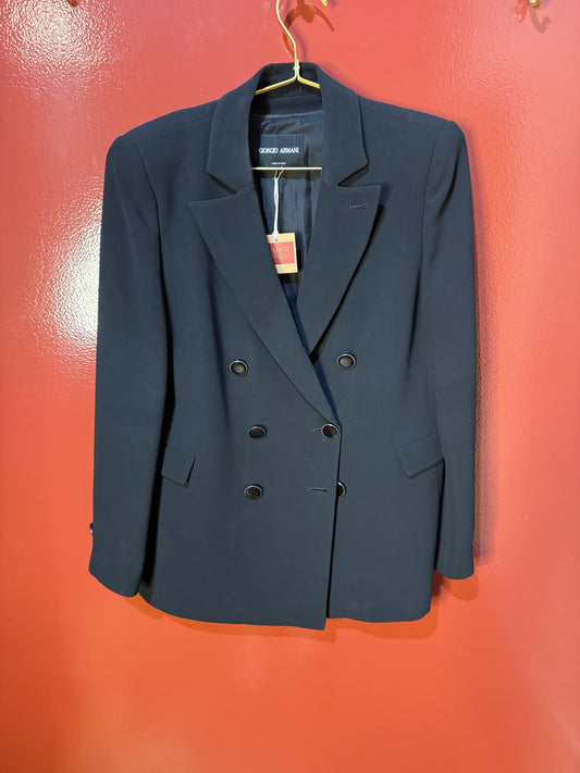 Armani Black Double Breast Jacket 46