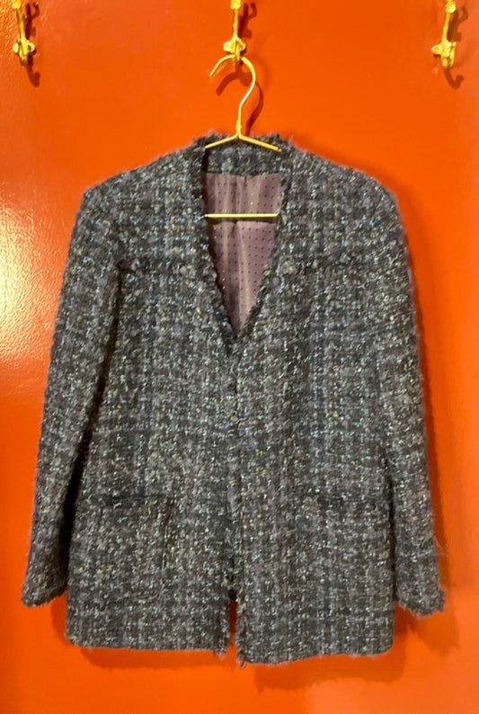 Double R Blue Tweed Blazer L