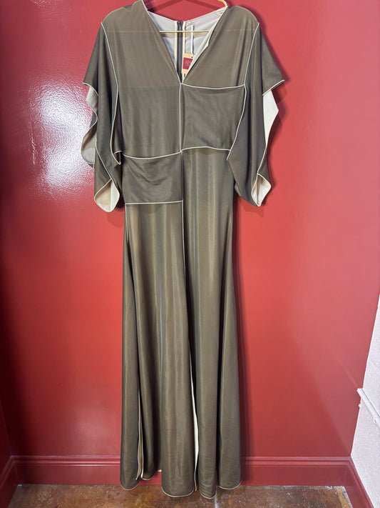 Bottega Veneta Army Green Long Dress S