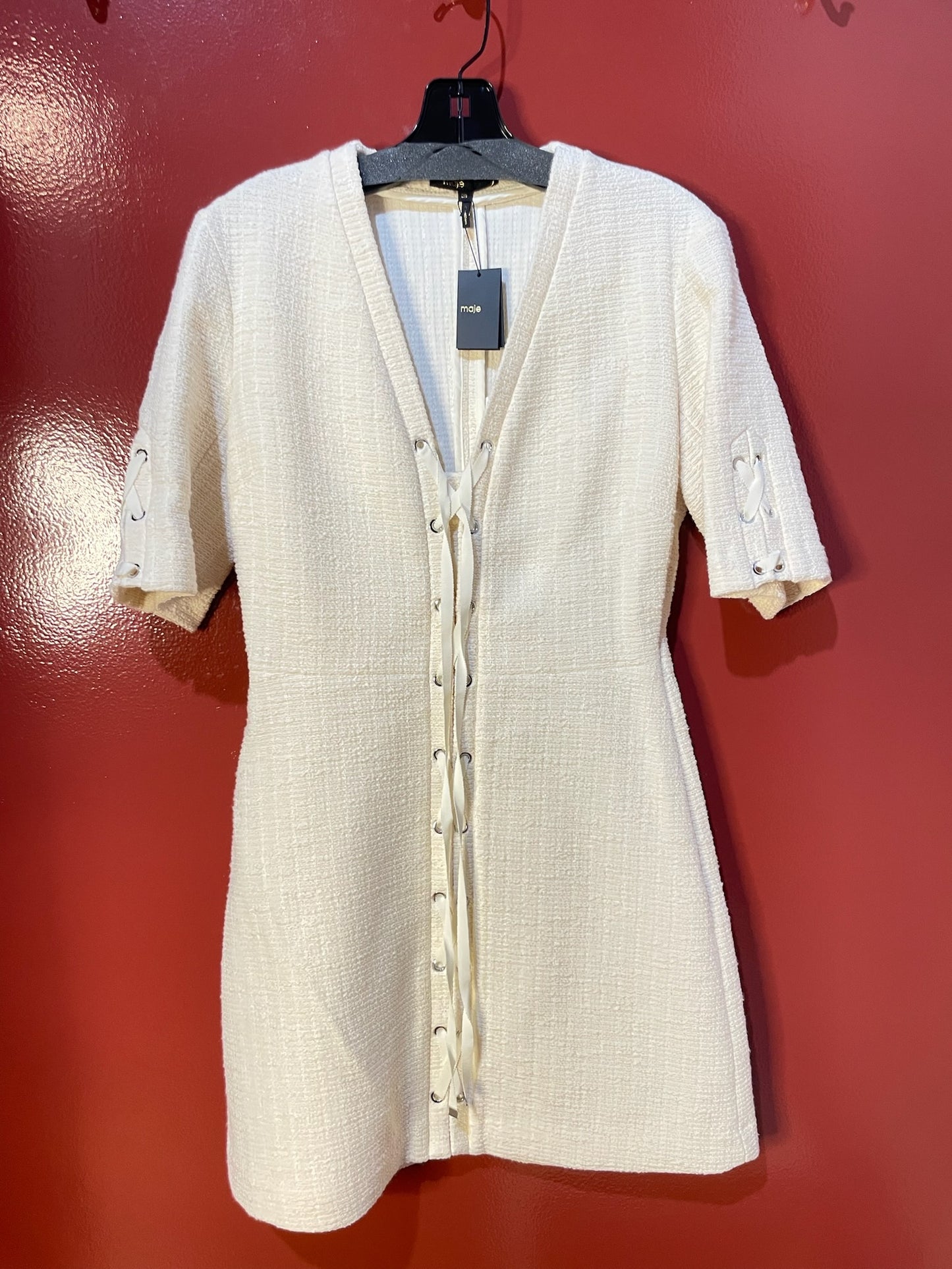 Maje dress mini tweed ecru M/38