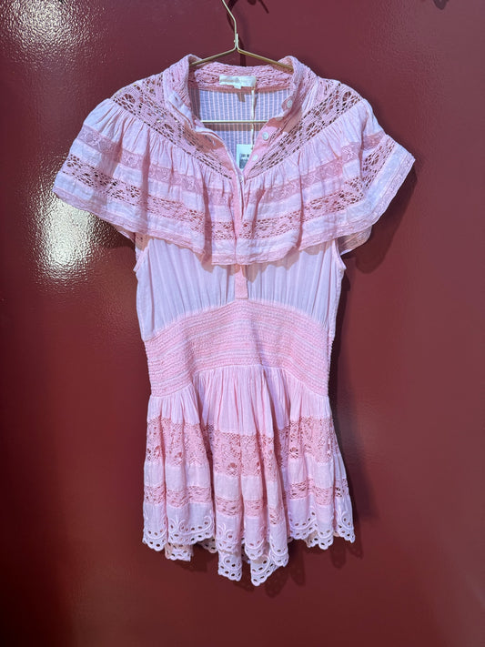 LoveShackFancy pink dress L
