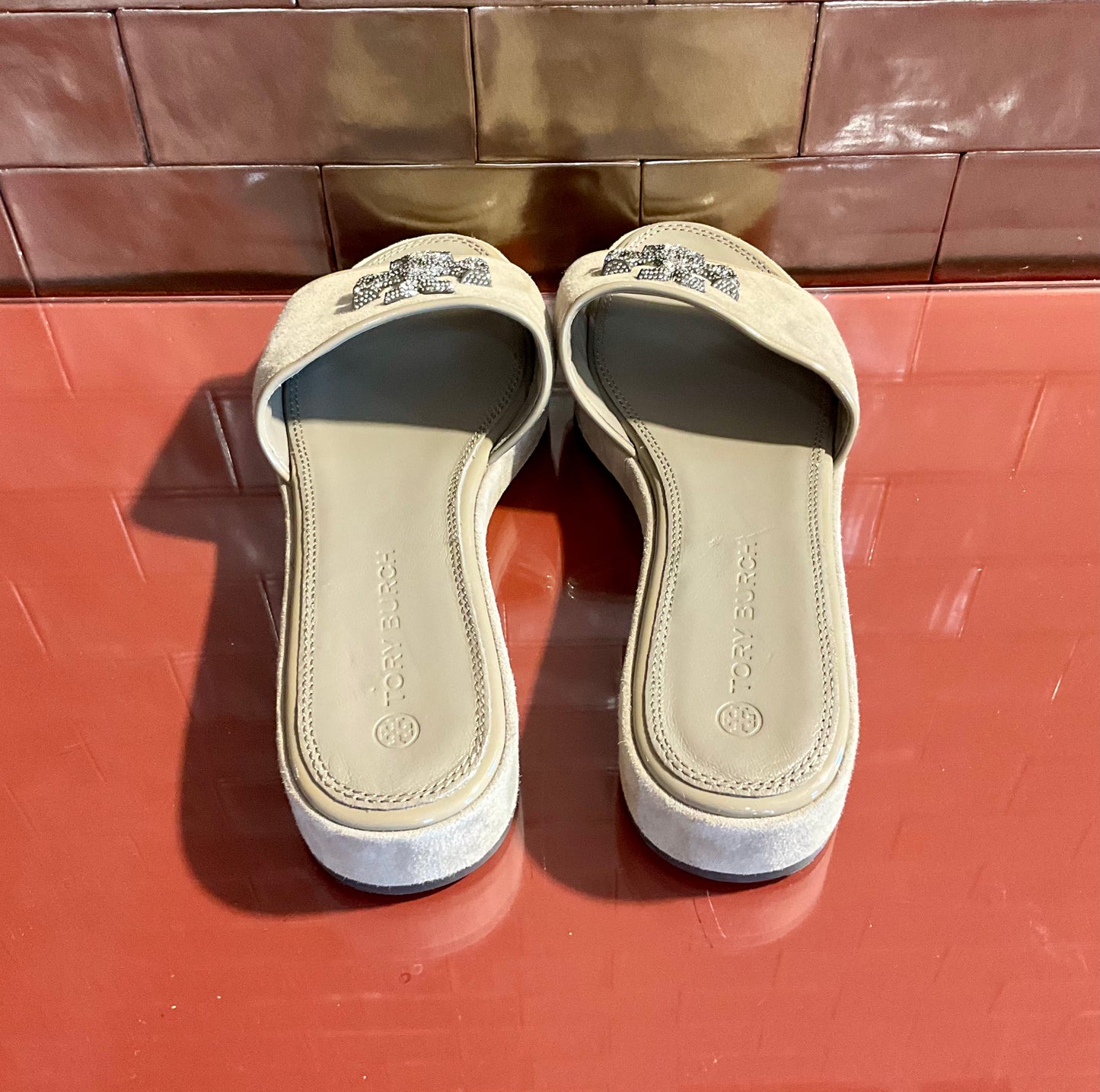 Tory Burch Slide Crystal Logo 10