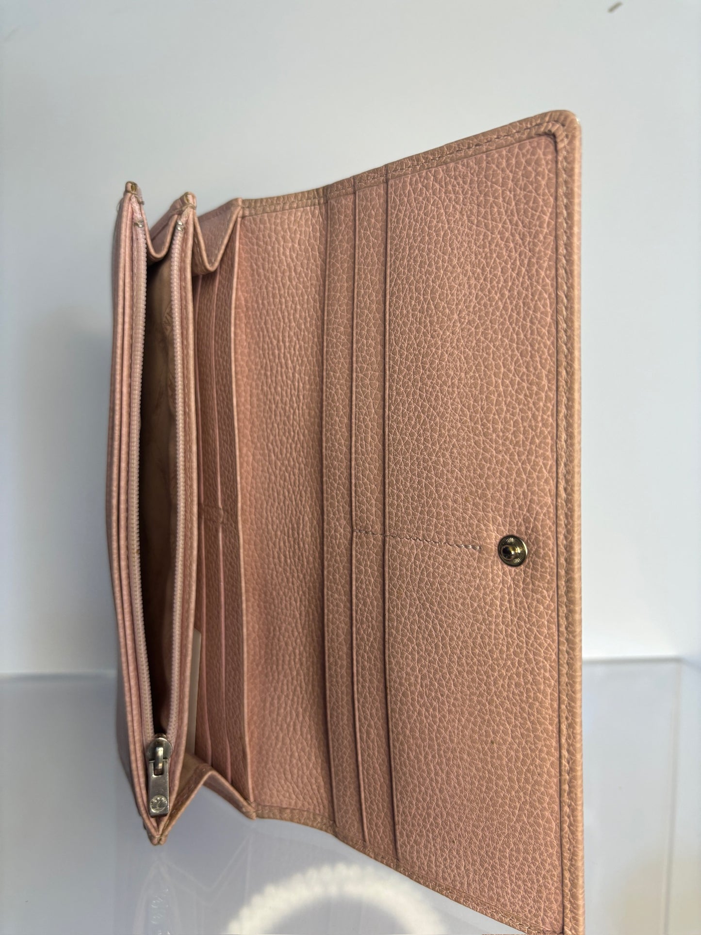 Longchamp Pink Snap Wallet