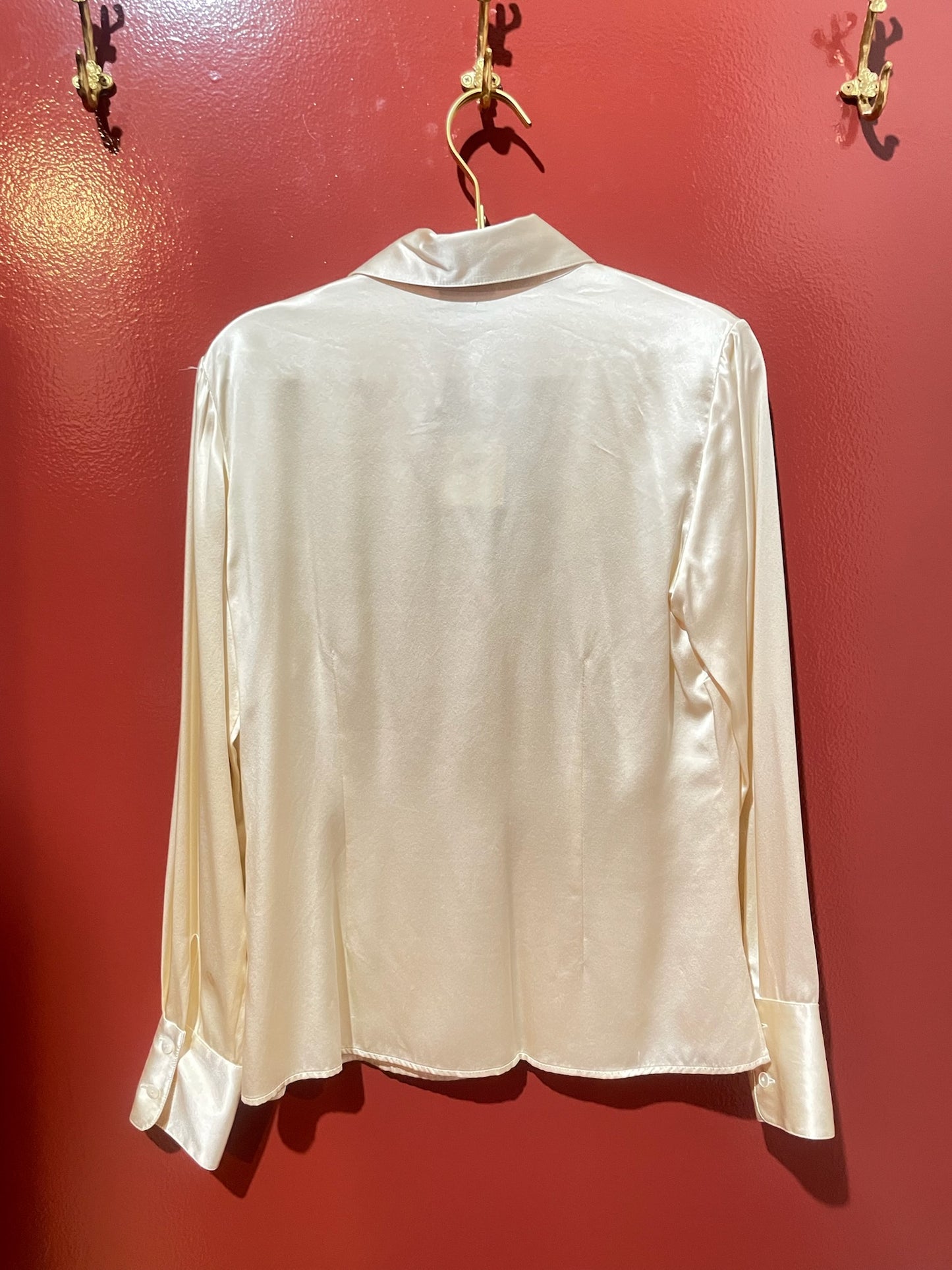 Tesori Cream Silk Blouse S