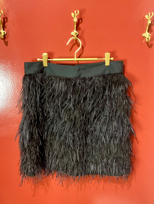 McLaughlin Black Feather Skirt