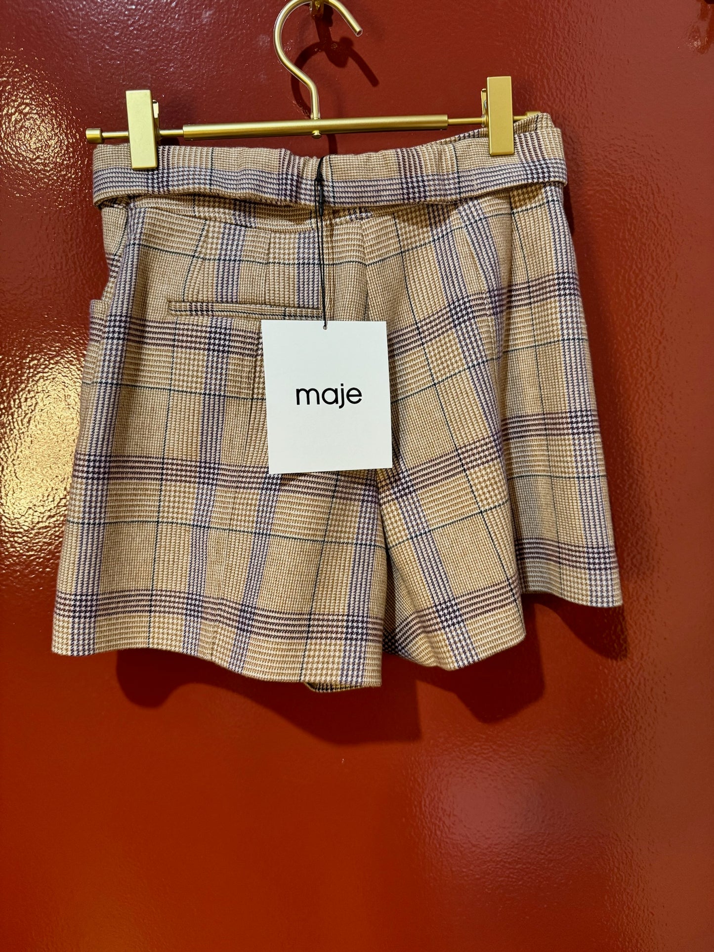 Maje Shorts Plaid M