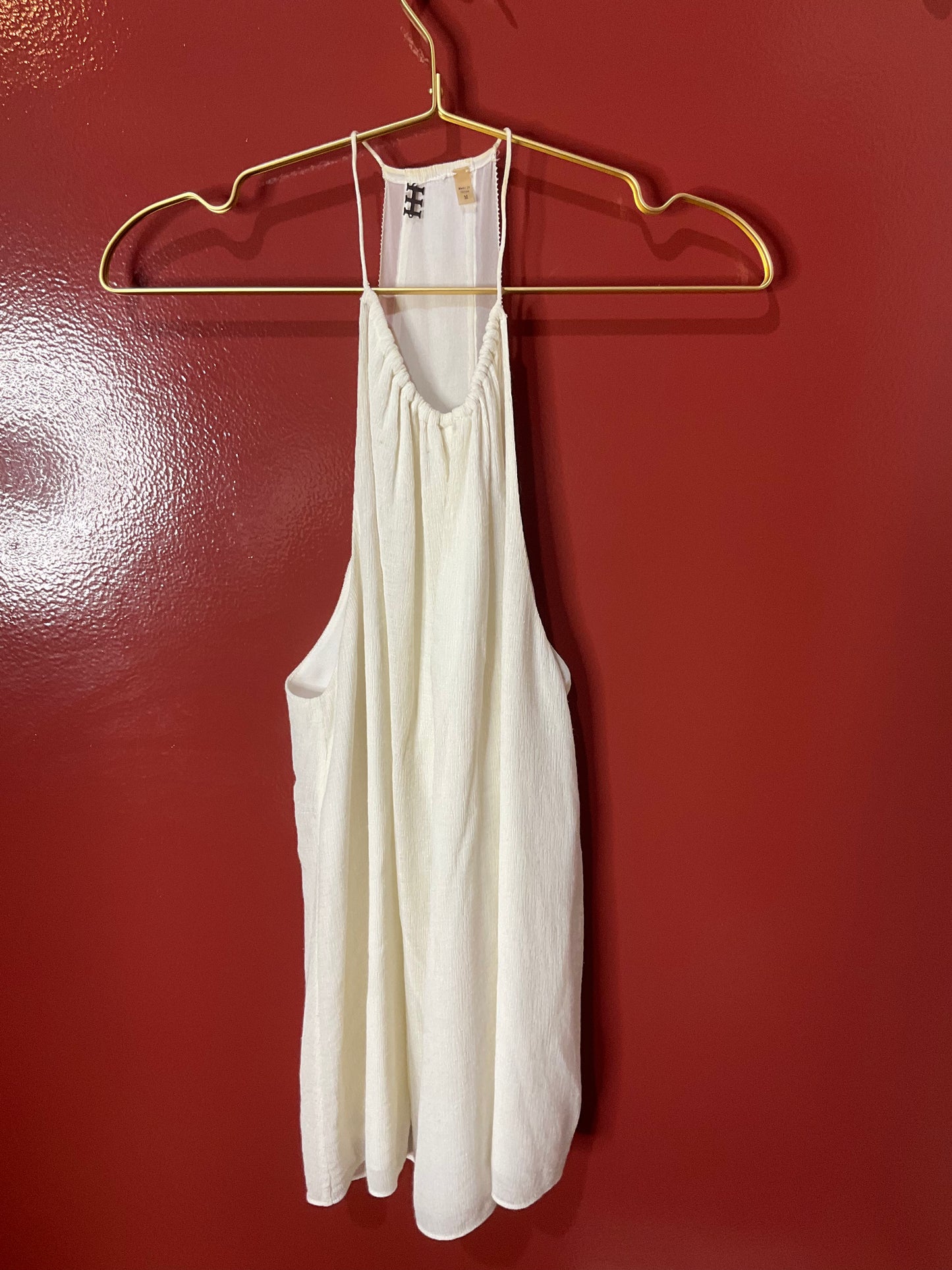 Haute Hippie Halter White Top M