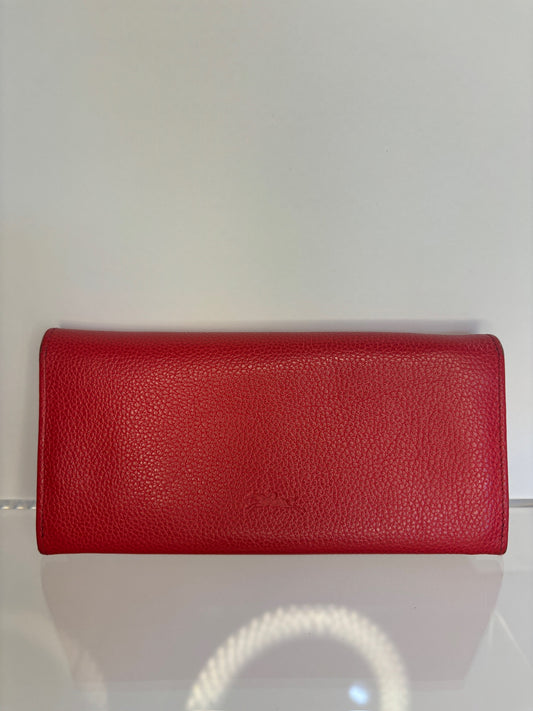 Longchamp Red Snap Wallet