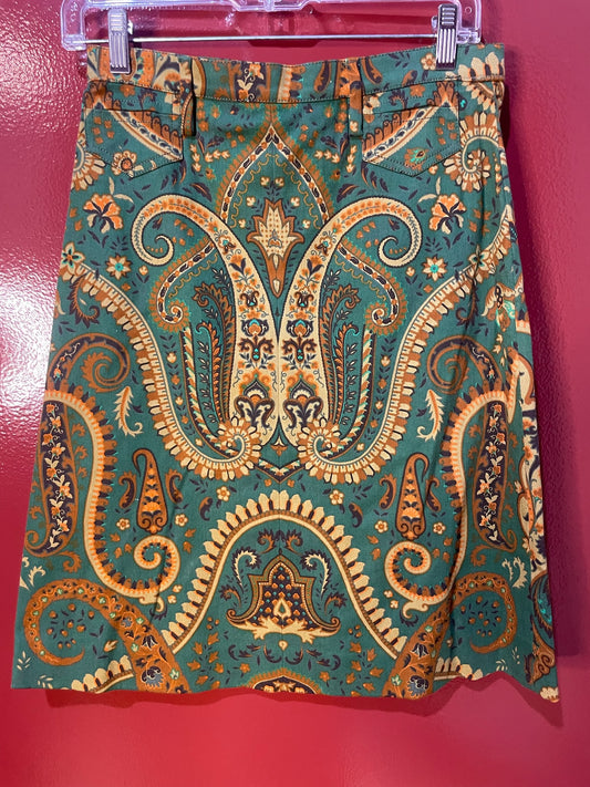 Dolce & Gabana Skirt Multi Green 40