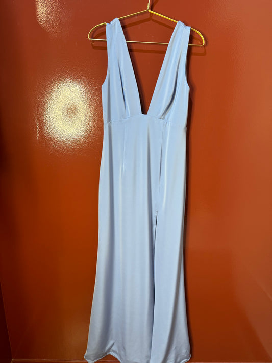 NBD long light blue gown M