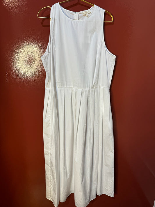 Ann Mashburn White Midi Pleated Dress XL