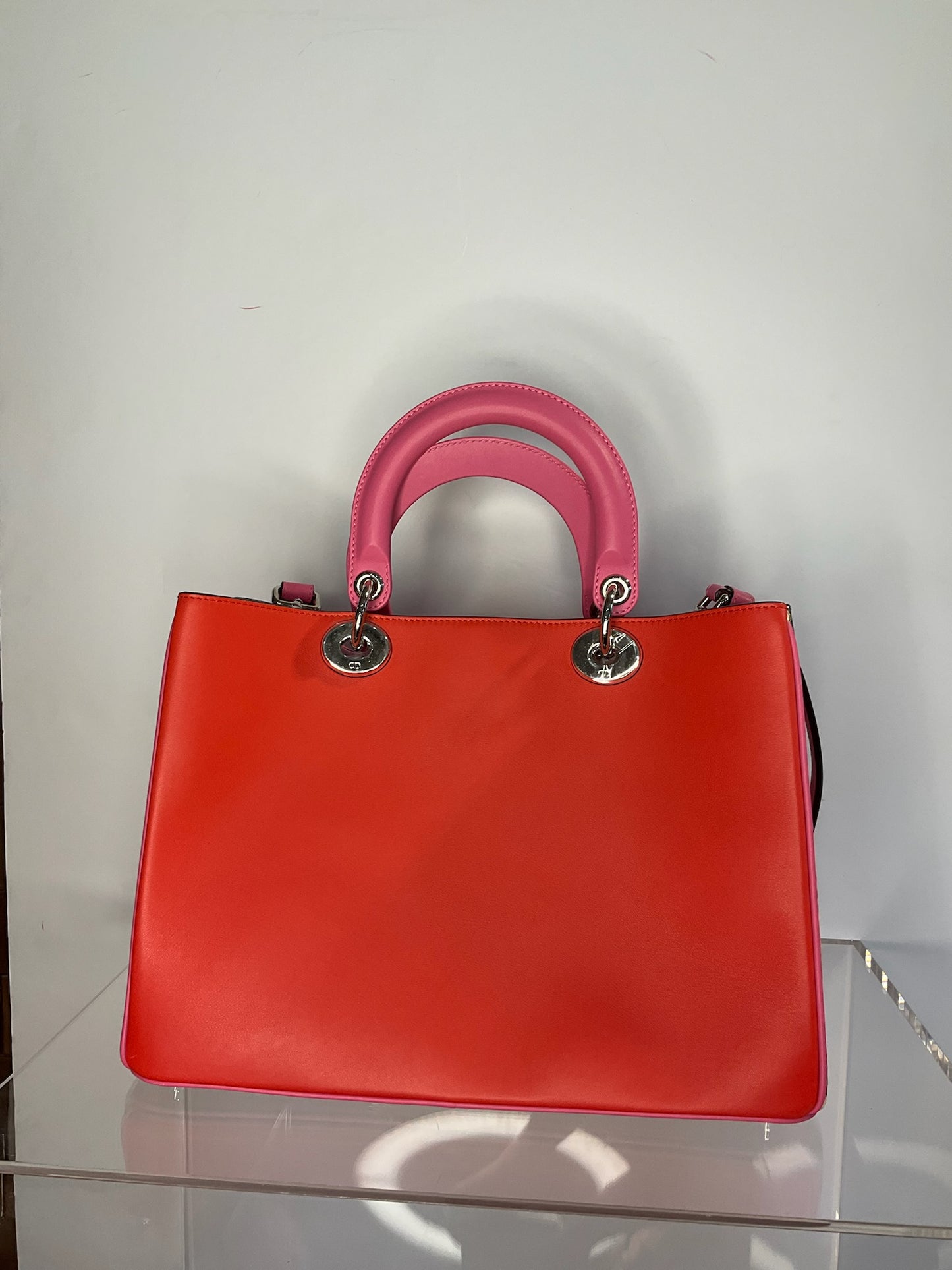 Dior Diorissimo Pink/Orange Python Tote