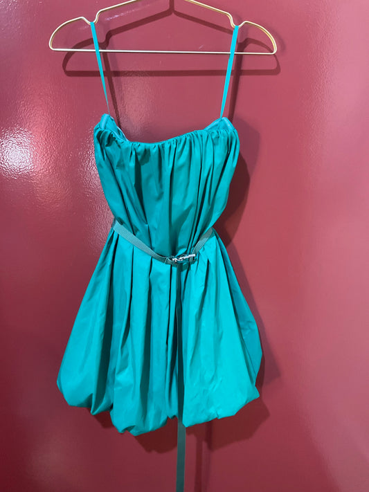 Staud green bubble dress 6
