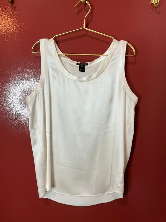 Lafayette 148 Perla Luxe Reversible Silk Tank White XL