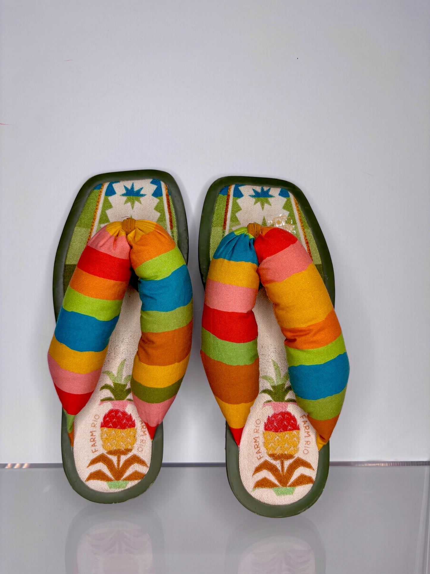 Farm Rio flip flop rainbow 8
