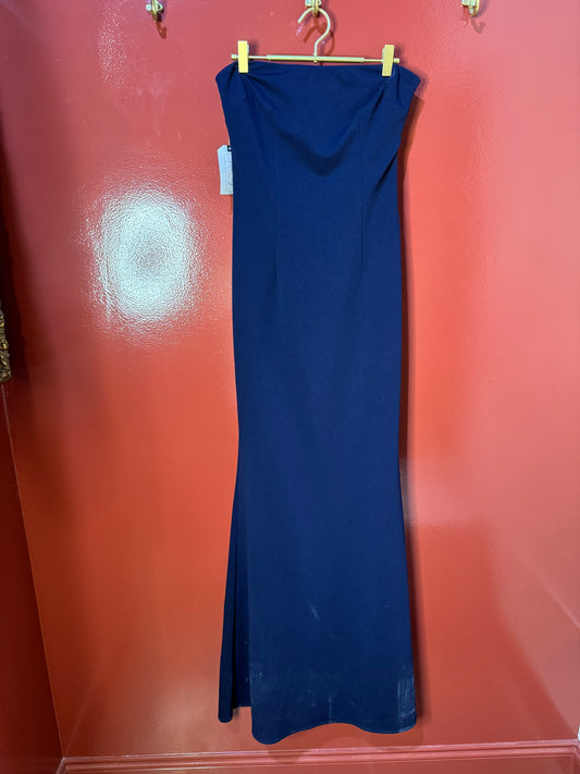 Kate May long black strapless dress 8