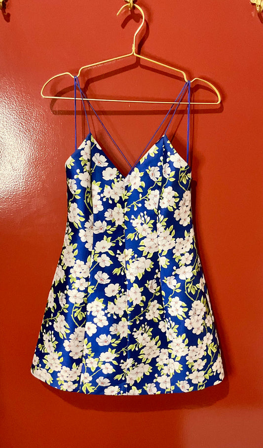 Alice & Olivia Blue/White Floral Dress 2