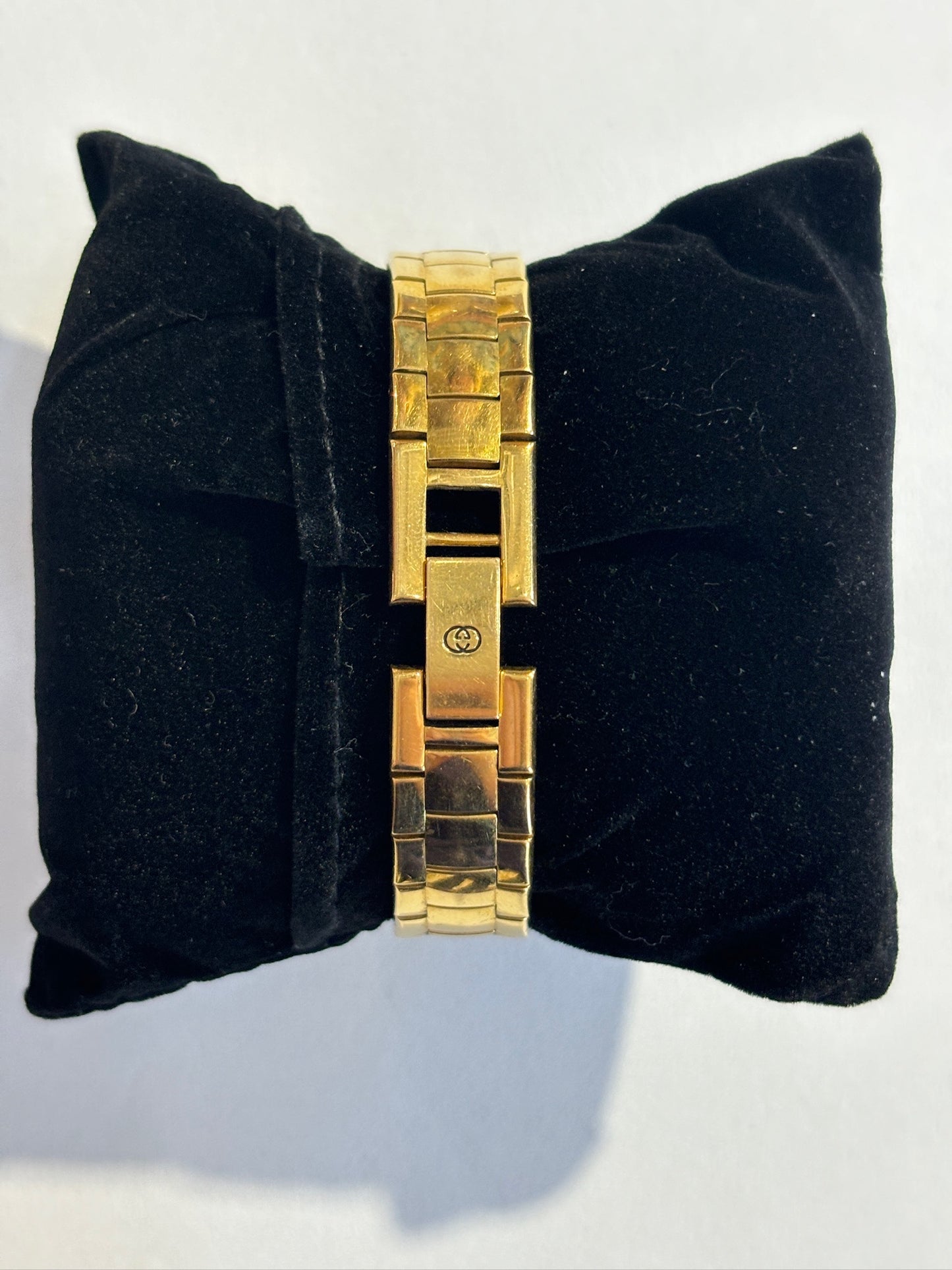 Gucci Gold Plated Black Dial Watch