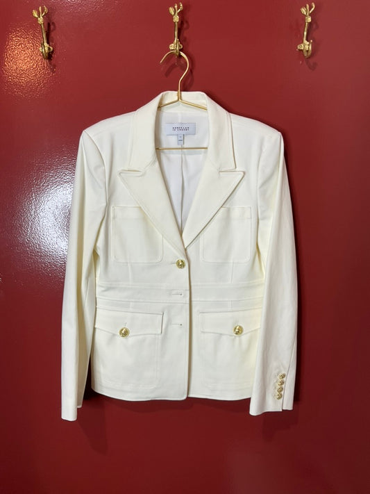 Derek LAM White w/ Gold Buttons Blazer 14