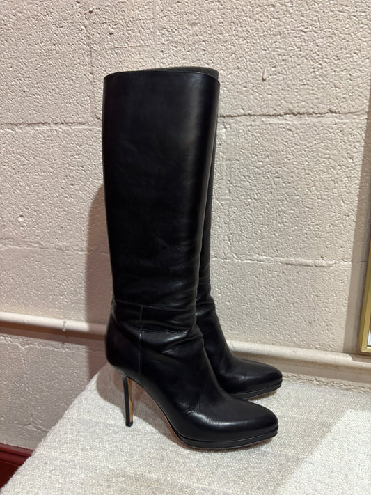 Jimmy Choo Black Tall Boots 37.5