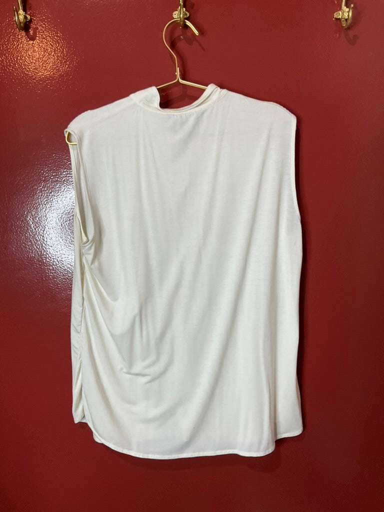 Ralph Lauren White Ruffle Top XXL