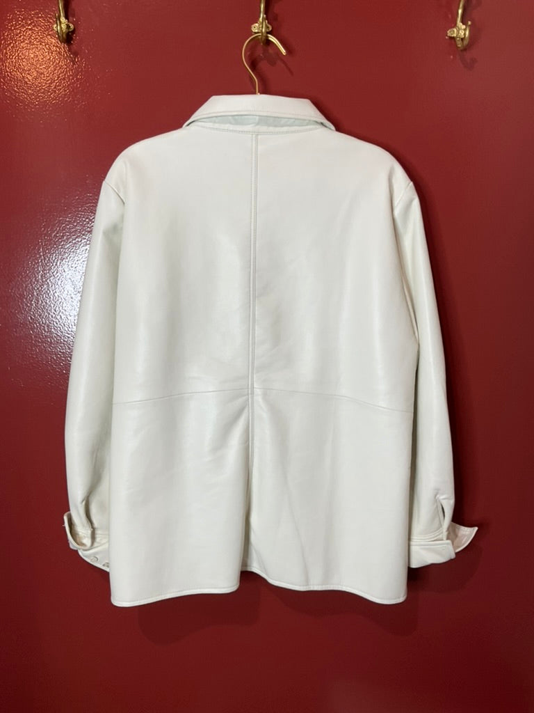 AS by DF White Leather Jacket XL