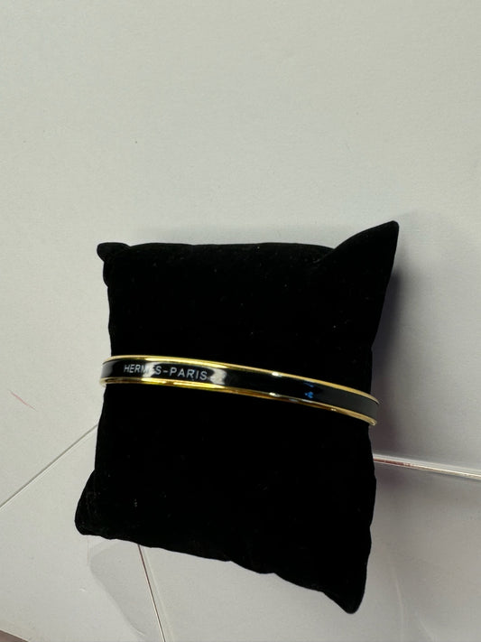 Hermes bangle narrow blk/gold