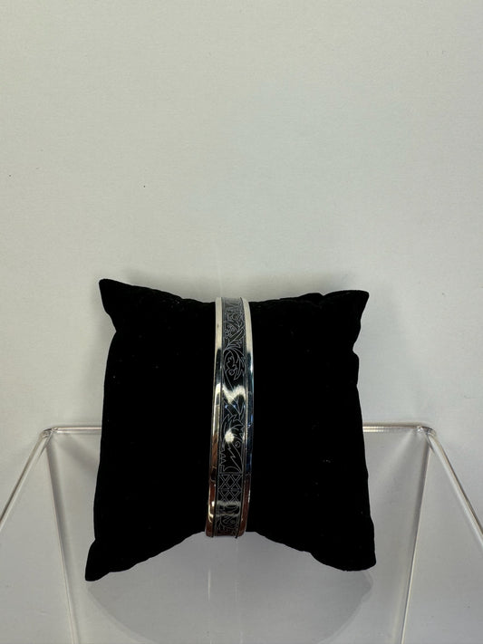 Hermes silver bangle scroll