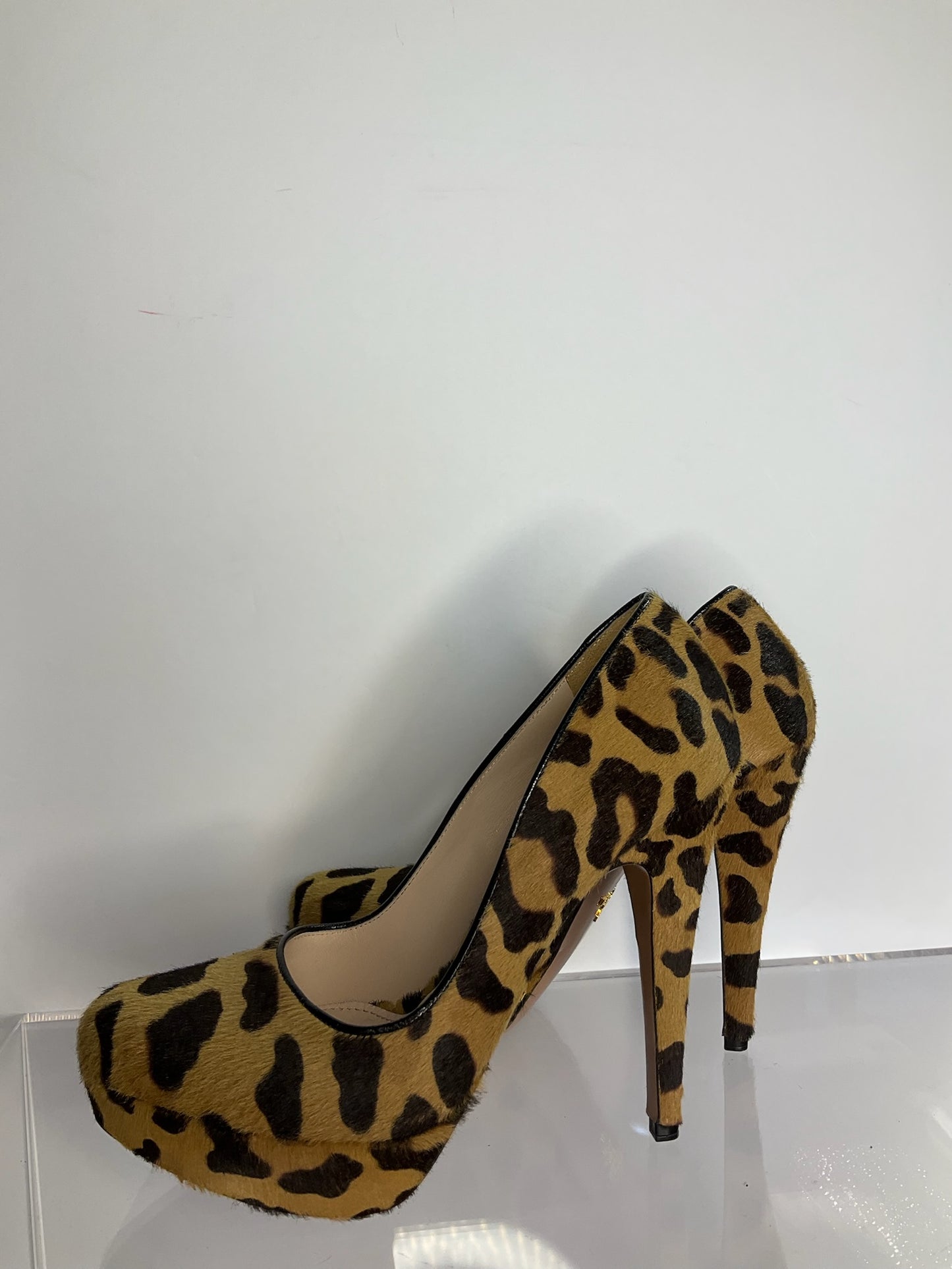 Prada Leopard Platform Heel 37.5